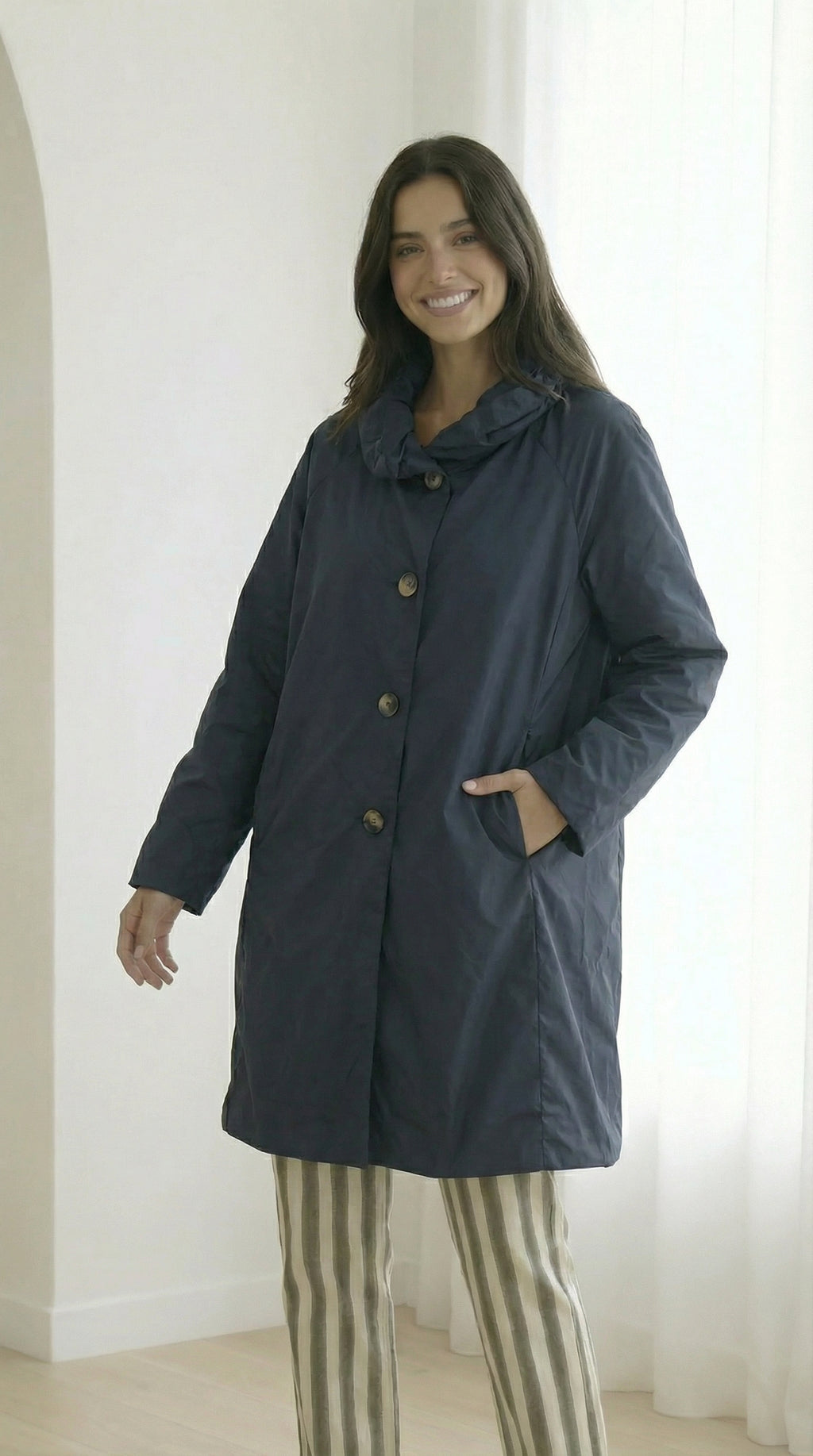 Gabardina Ana Azul Marina