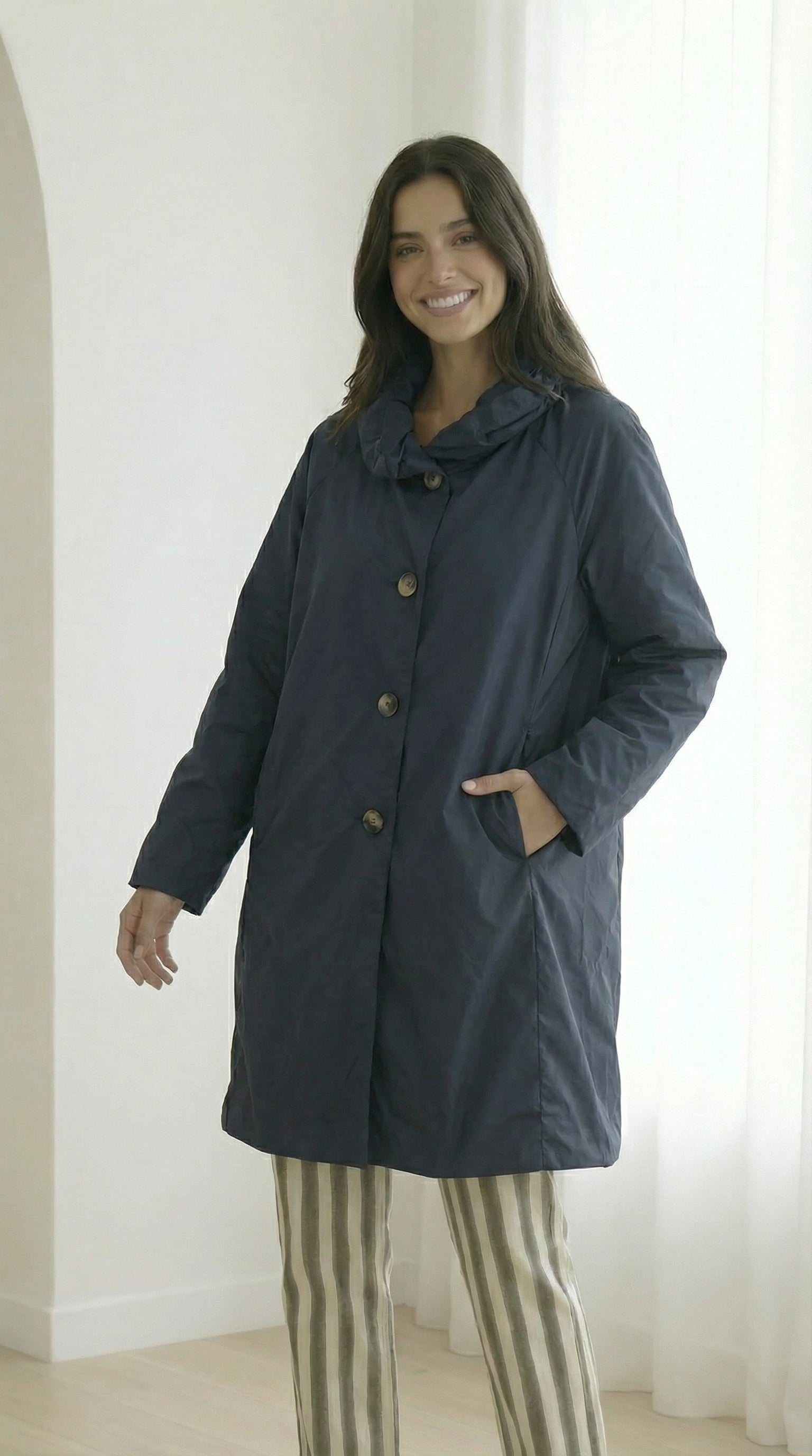 Gabardina Ana Azul Marina