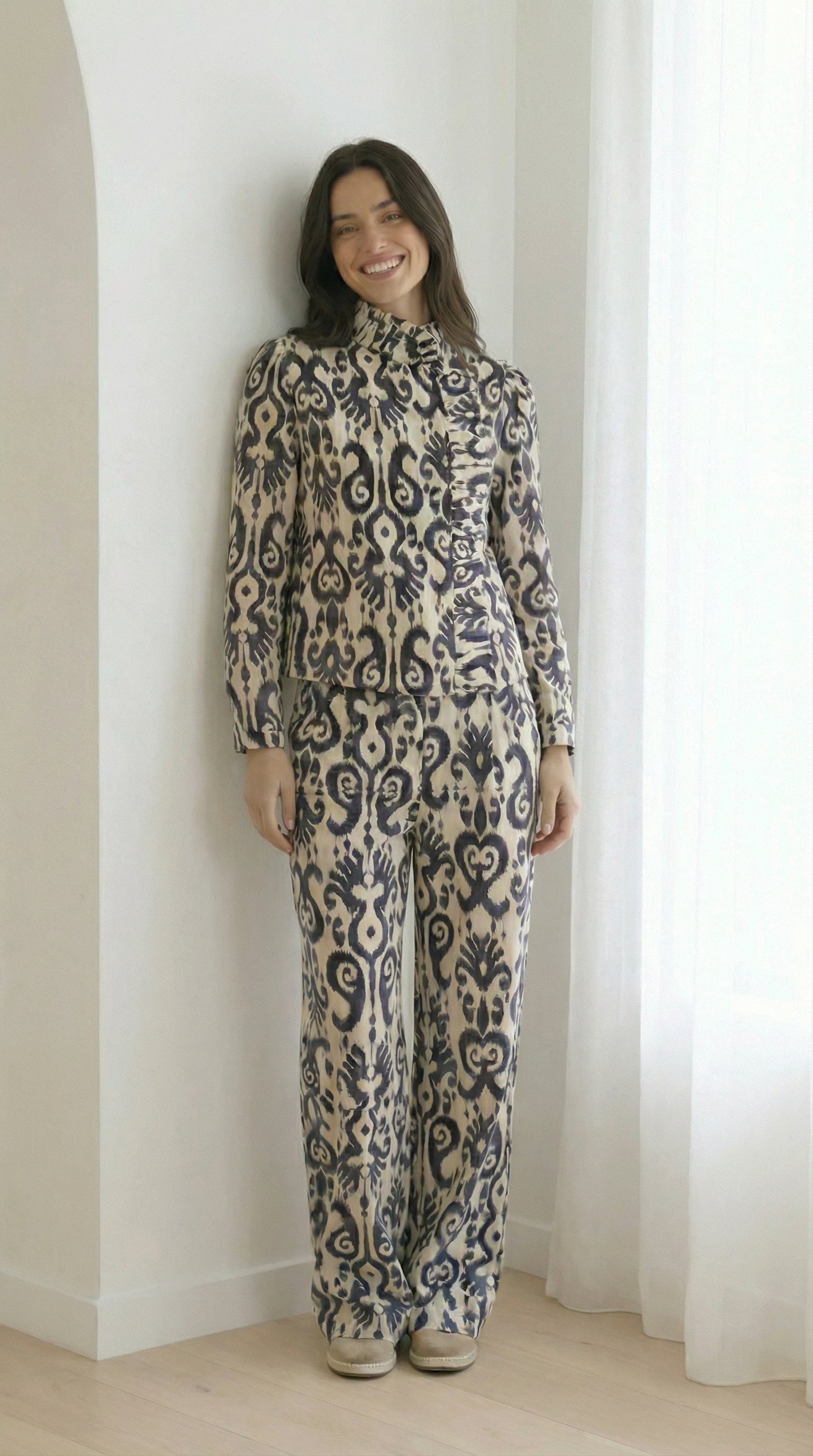 Pantalón Martina Negro Étnico