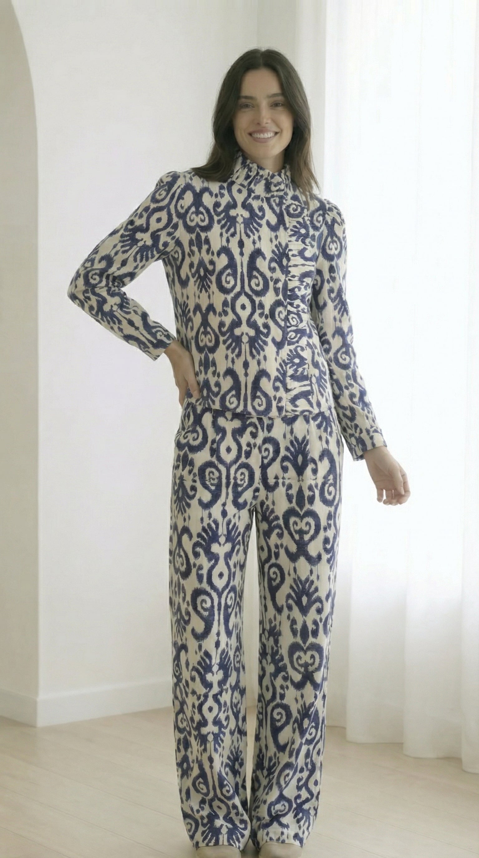 Pantalón Martina Azul Étnico