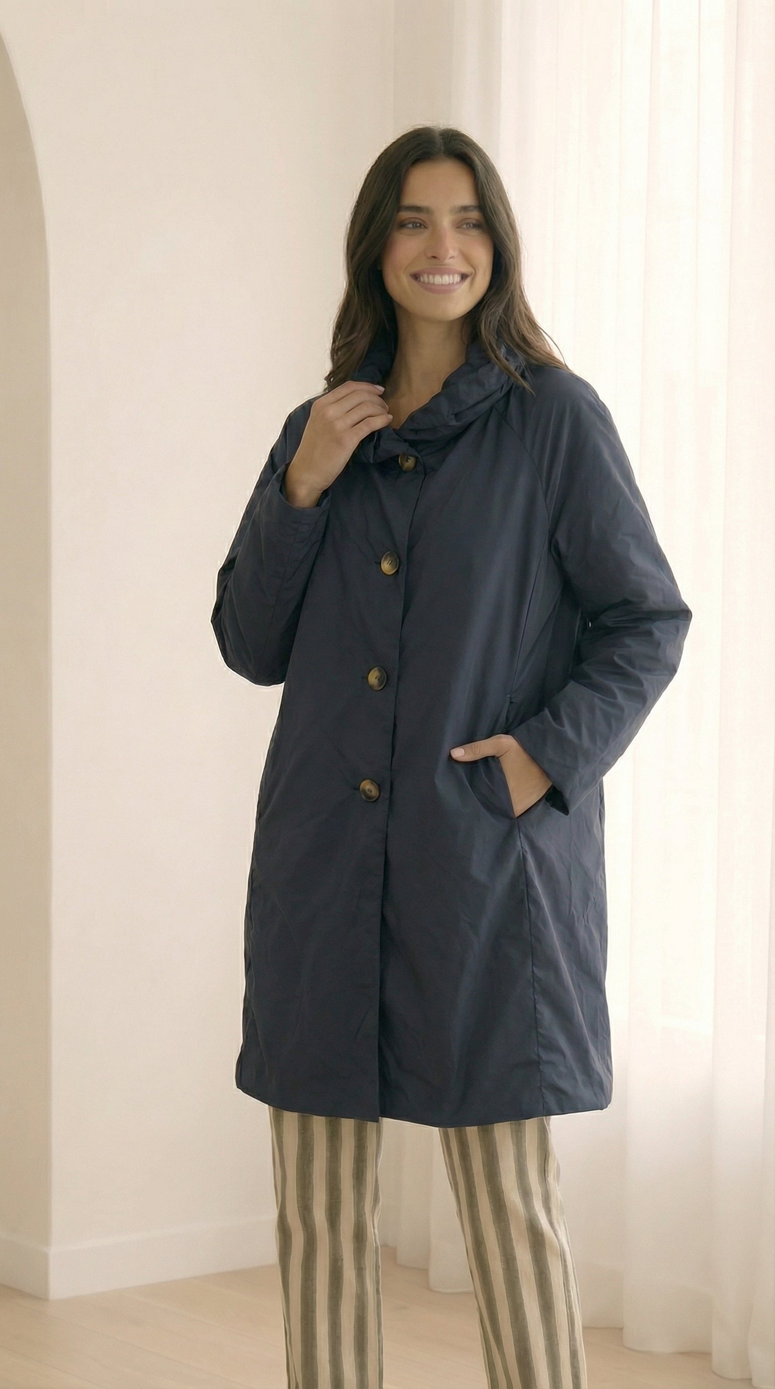 Gabardina Ana Azul Marina