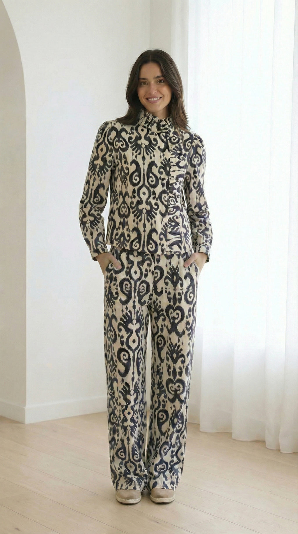 Pantalón Martina Negro Étnico